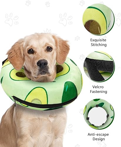 Miniatura 3 de Collar de cono de perro para perros pequeños, medianos y grandes para después de la cirugía, collar inflable para mascotas, cono de recuperación