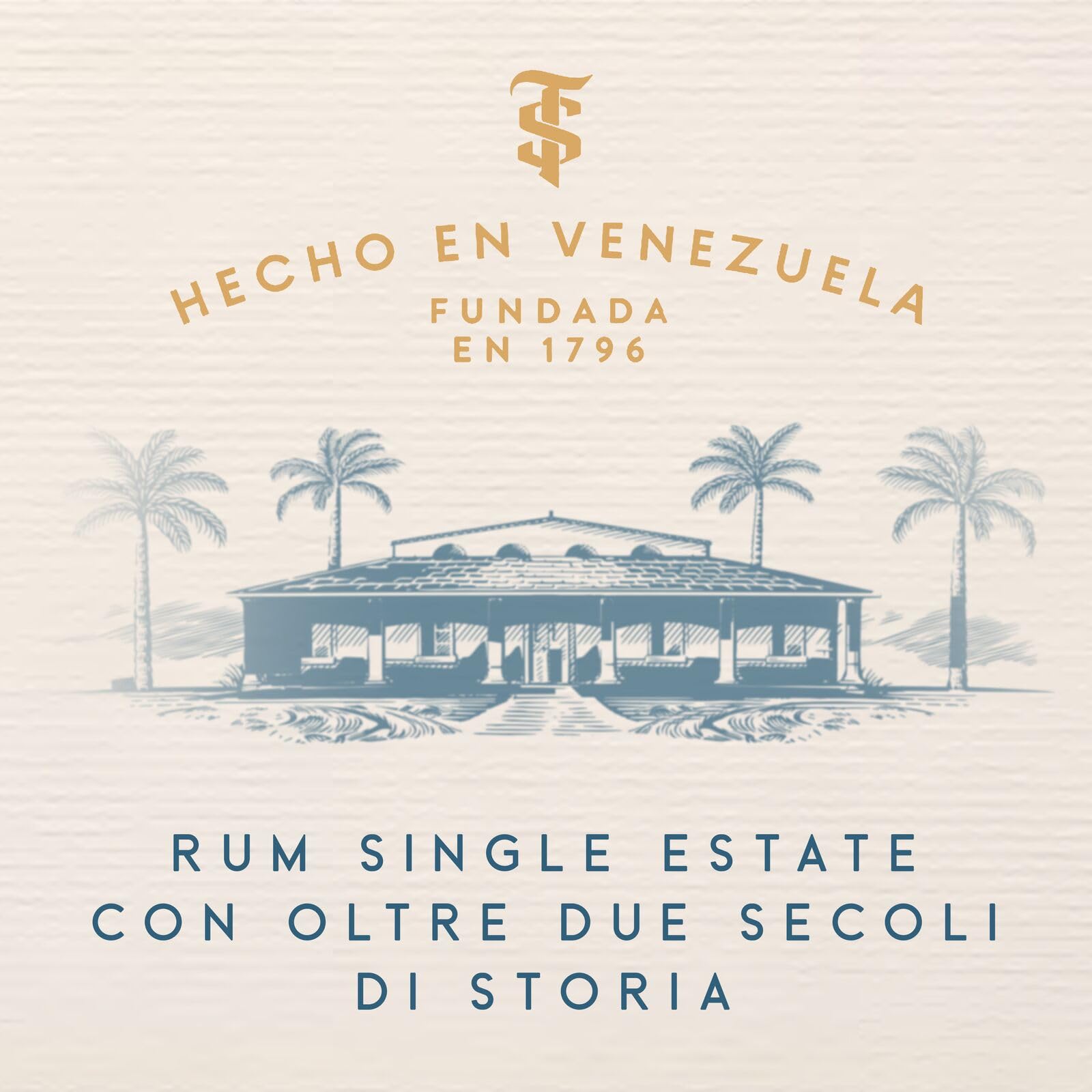 Rum Solera a triplo invecchiamento Santa Teresa 1796, Vol. 40%, 70 cl / 700 ml, Pregiato rum scuro Single Estate venezuelano affinato in botti di rovere