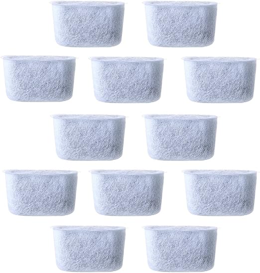 Charcoal Coffee Filter, 12 Pcs Replacement NonWoven Activated Charcoal
