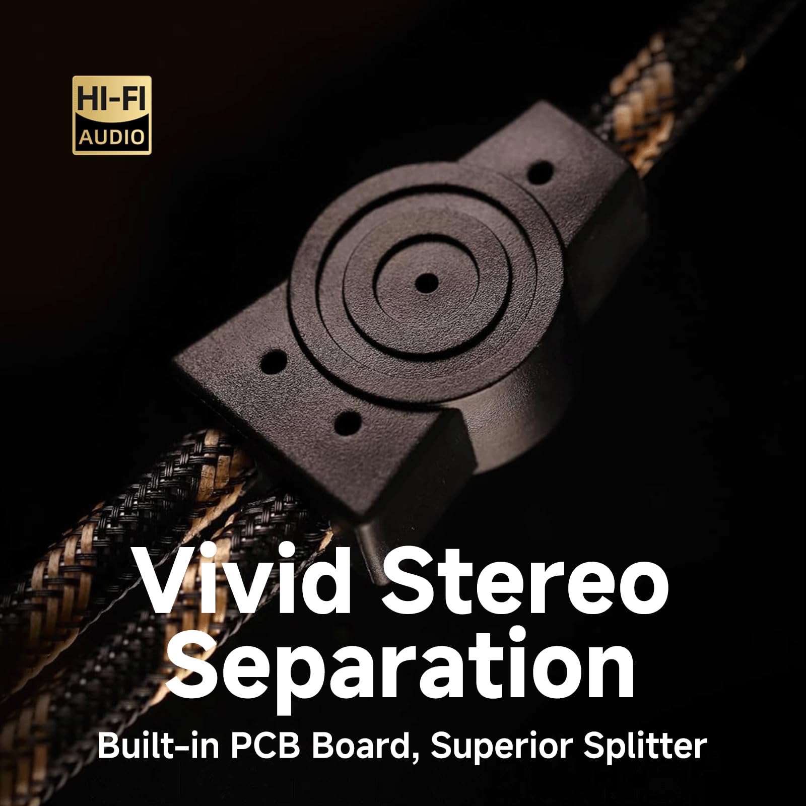 TODN 1,5 m abgeschirmtes OCC-Kupfer Cinch auf Klinke 3,5mm für Audiophile | Dual Shielded, 24k vergoldete Stecker, AUX auf RCA Kabel mit präziser Kanaltrennung für Lautsprecher, Stereo-Receiver & MP3