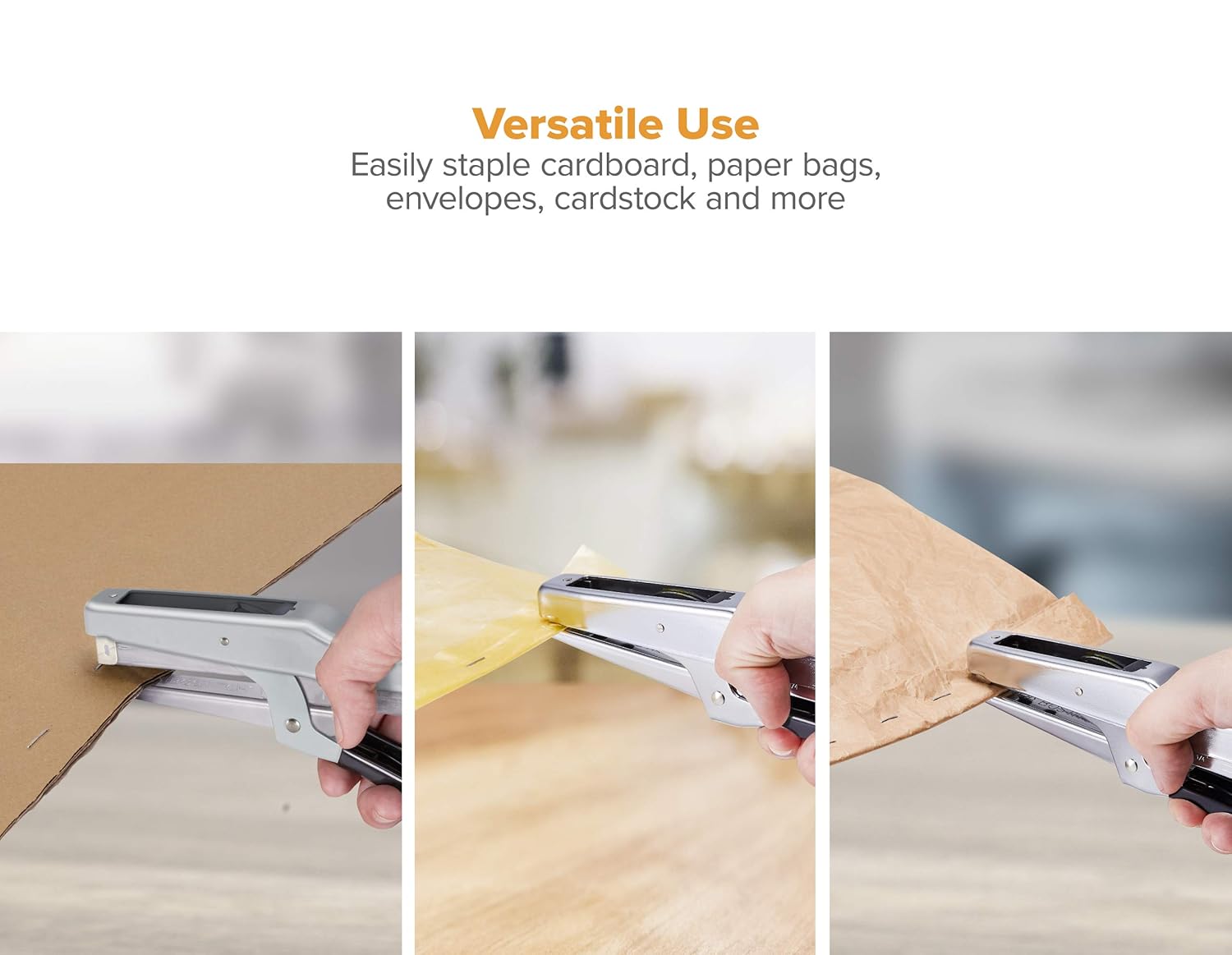 Bostitch Office Plier Stapler, 20 Sheet Capacity, EZ Squeeze Handle, Reduced Effort, No Jam Technology, Chrome (Pack of 48)