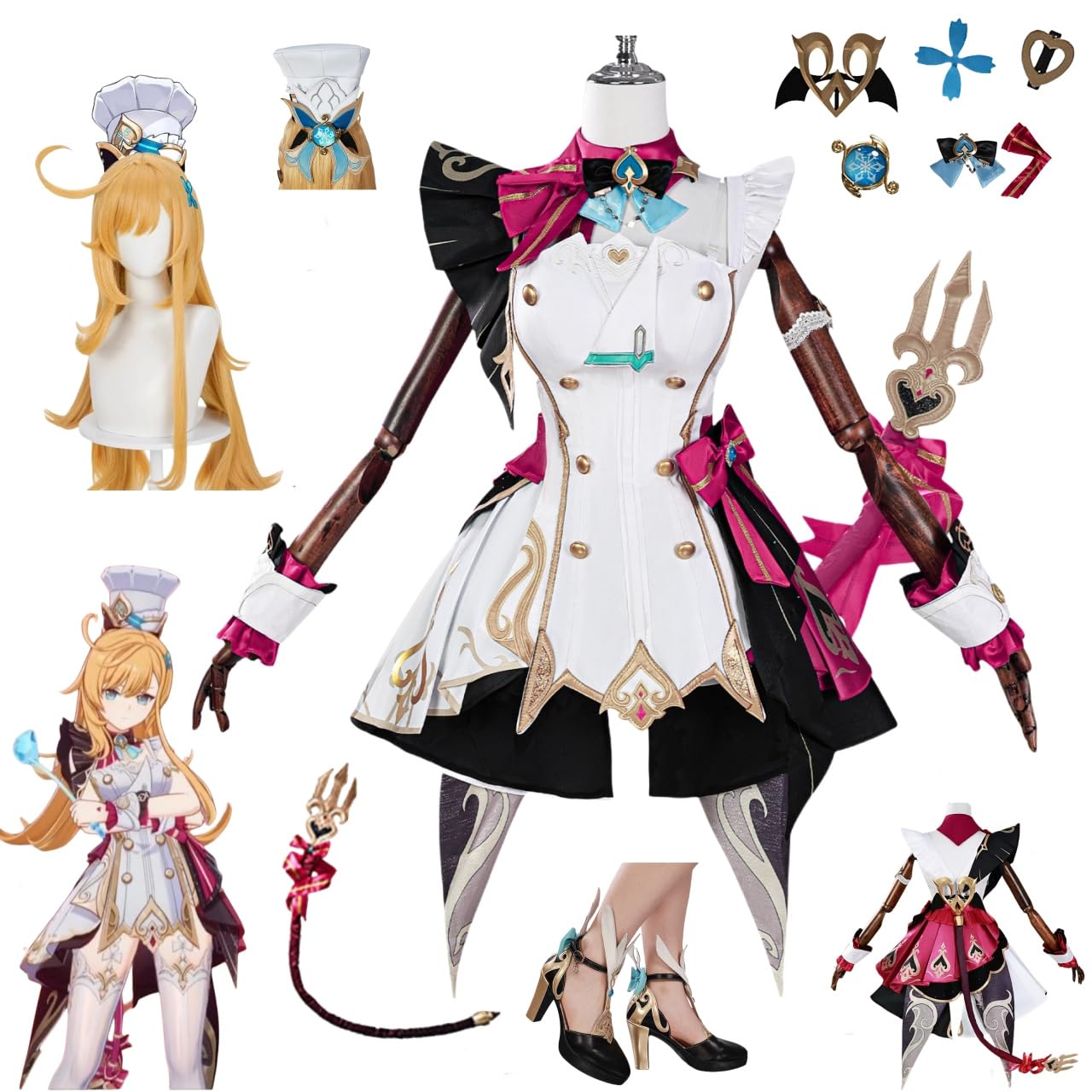 Amazon.co.jp: [MOSATS] 原神 エスコフィエ コスプレ衣装『全セット