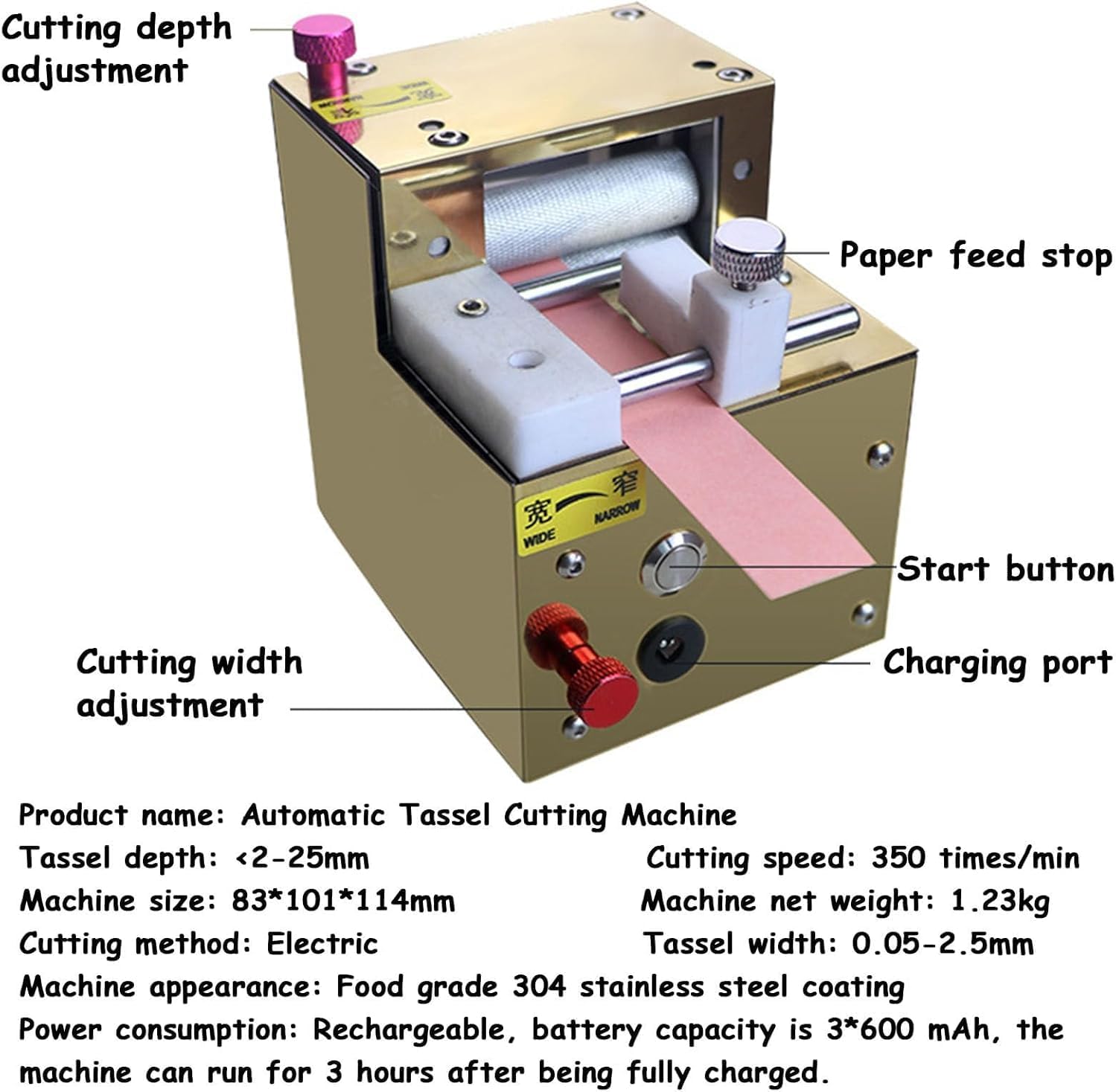 DIY Paper Quilling Machine, Quilling Fringer Machine for Tassel Fringer Cutting MFlower Rolls Making Paper Cutting
