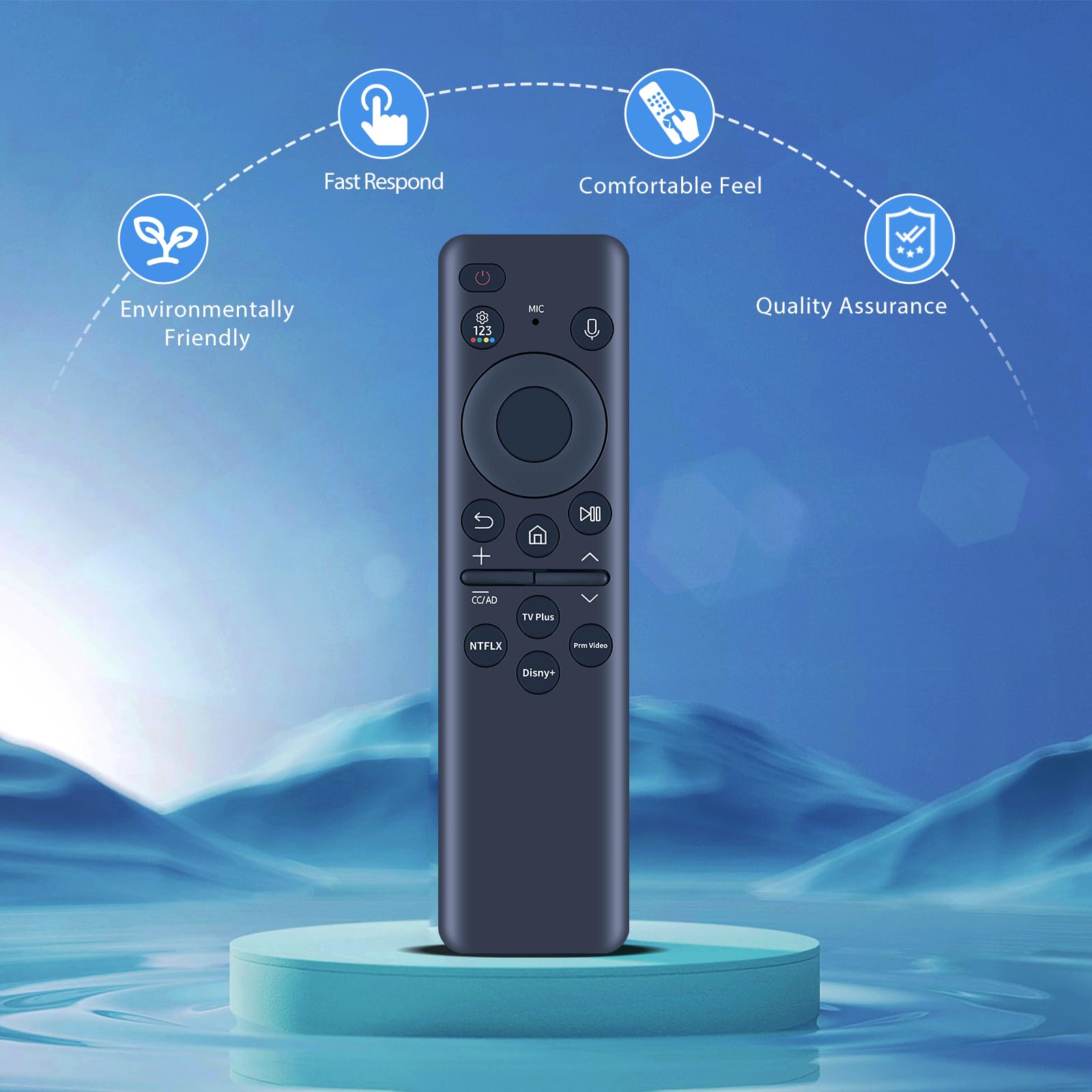 PZL Nuovo BN59-01432A Solar Voice Telecomando di Ricambio per Samsung 2023 Neo QLED 8K HDR Smart TV