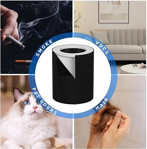 Miniatura 6 de HP670 Juego de filtros HEPA de repuesto compatible con Hunter HP670 purificador de aire True HEPA de torre grande, número de pieza H-HF670-VP, 1