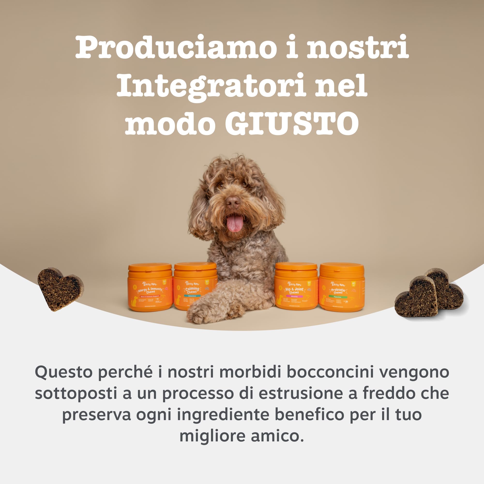 Zesty Paws Hip & Joint per Cani – Supporto Mobilità, Flessibilità Articolare, Articolazioni Rigide e Cartilagine – con Glucosamina, Condroitina e Cozza Verde – 90 Bocconcini