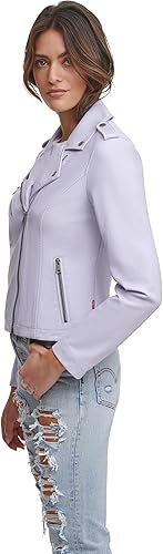 Vista 3 de Levi's - Chaqueta de Motociclista de Piel Sintética Clásica para Mujer (Talla Regular y Talla Grande)