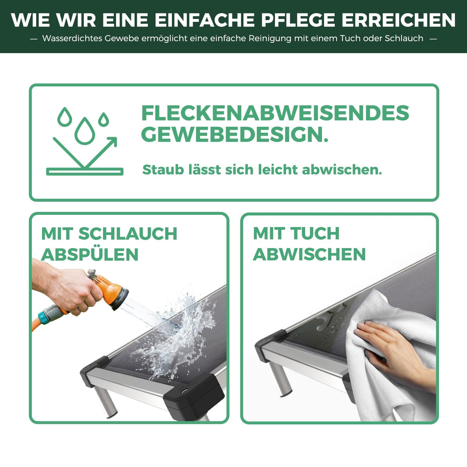 FXW TitanNest Bissfestes, gepolstertes Hundebett für mittlere Hunde | Leicht zu reinigen, Vormontiertes Hochbett, Innen/Außen/Camping, 104,0 x 68,4 x 12,7 cm