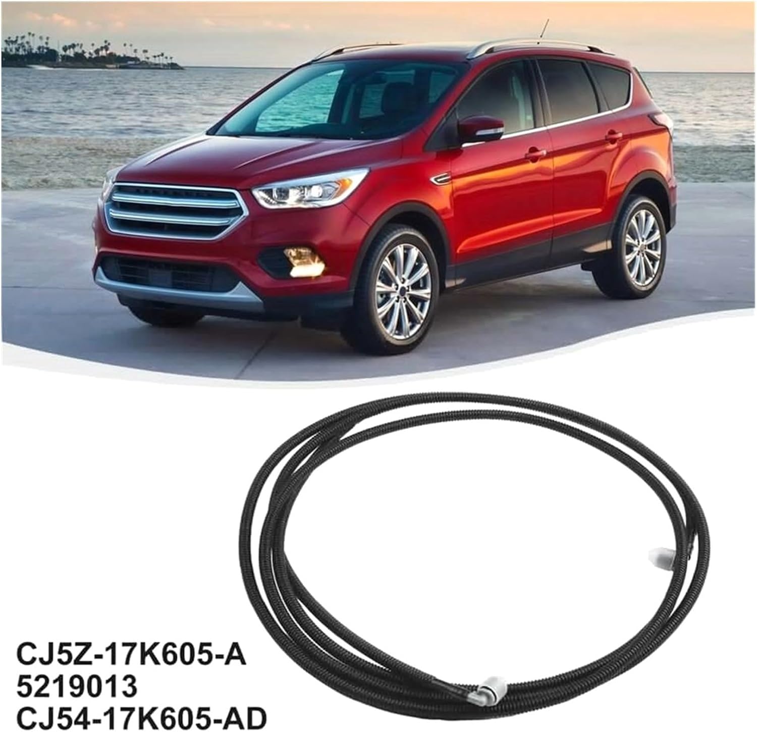 5219013 CJ54-17K605-AD Car Windshield Washer Hose Car Wiper Blade Washer Fluid Hose Compatible With Escape 2013-2016