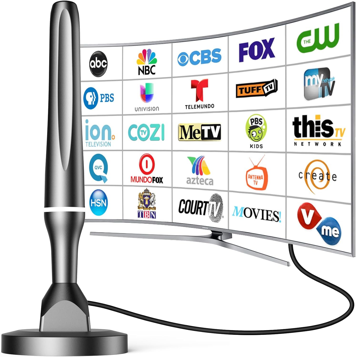 2025 Antenna for Smart TV Without Cable, TV Antenna...