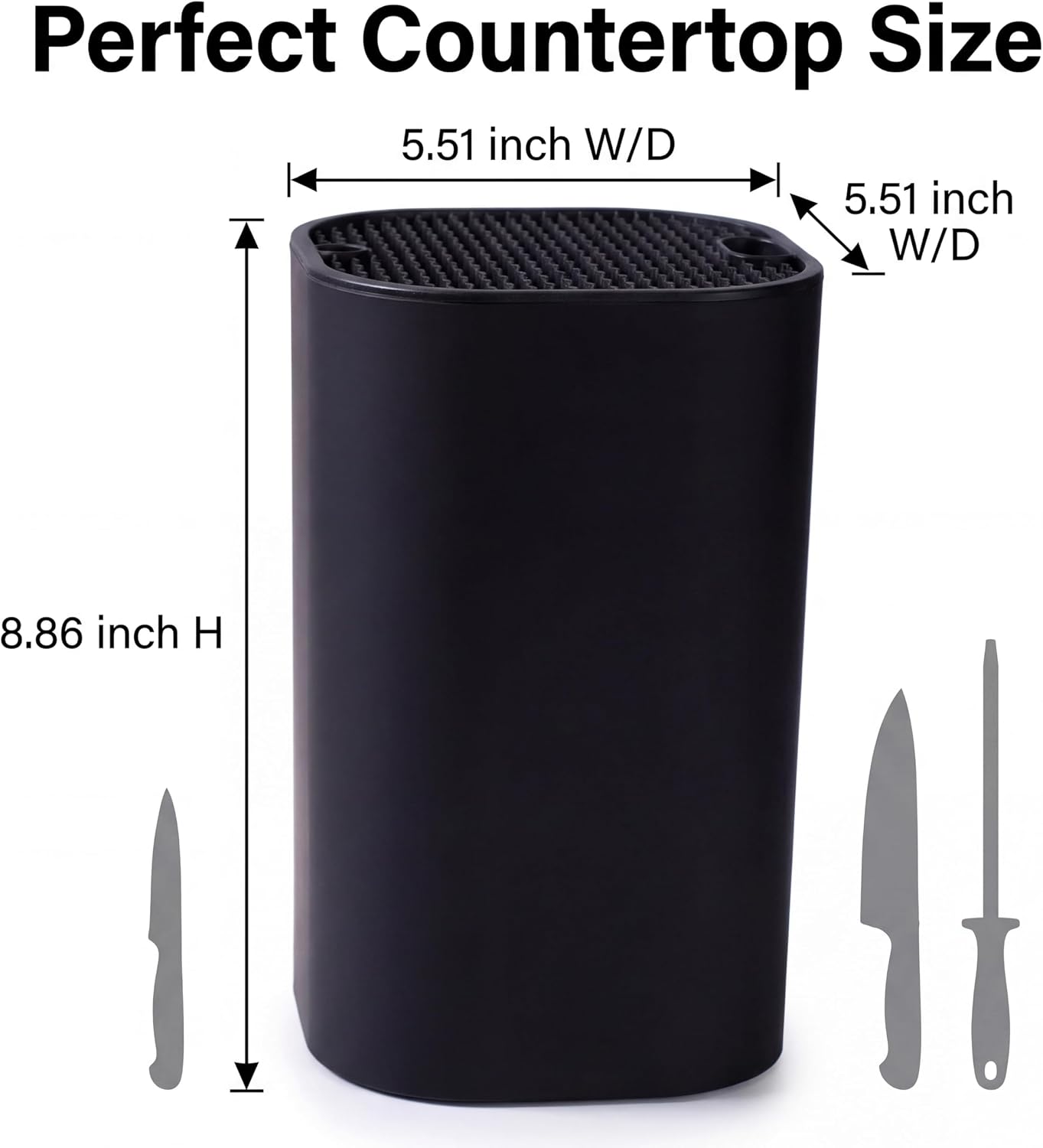 Universal Large Knife Block without Knives Kitchen Knife Holder, Countertop Knife Organizer, Space Saving Universal Storage Stand for Home Kitchen Countertop Use