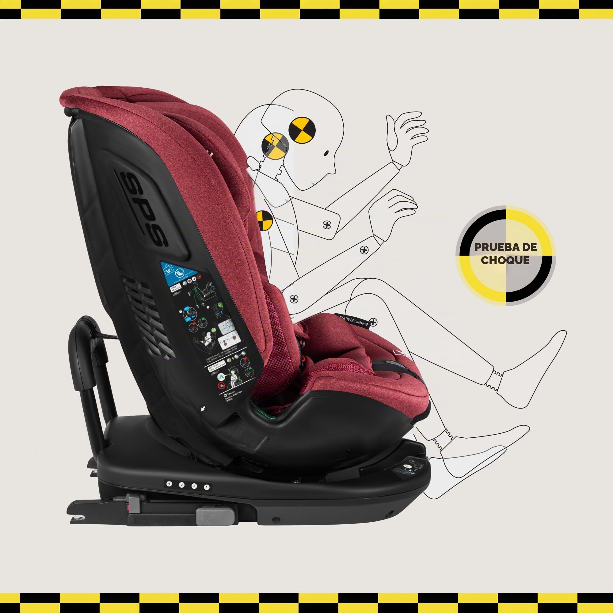 LIONELO Bastiaan RWF i-Size Silla de Coche para Bebé Giratoria 360° 0-36kg, Instalaciión Delantera y Trasera (18kg), ISOFIX TopTether, Reposacabezas y Respaldo Ajustables Protección Lateral | Giratoria 360° 0-36 kg, Instalación Delantera y Trasera (18 kg)