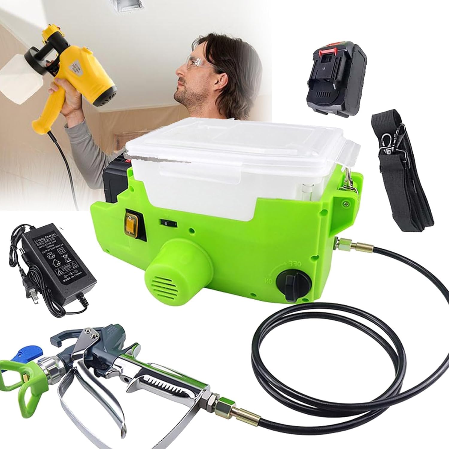Pistola eléctrica de 15 Mpa con pulverizador de pintura sin aire