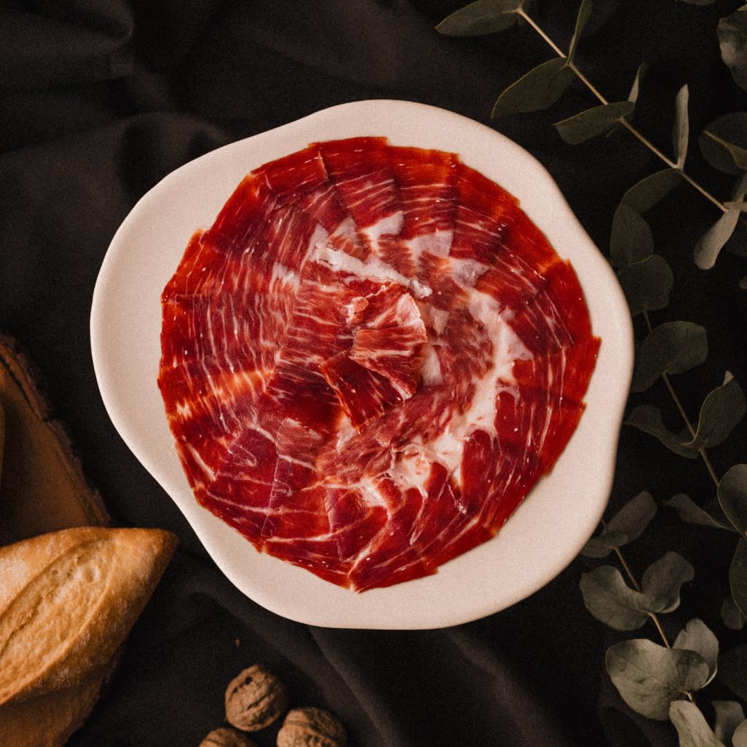 Jamón de Bellota 100% Ibérico Loncheado a Mano 80gr Estuche Curación Lenta 36 Meses