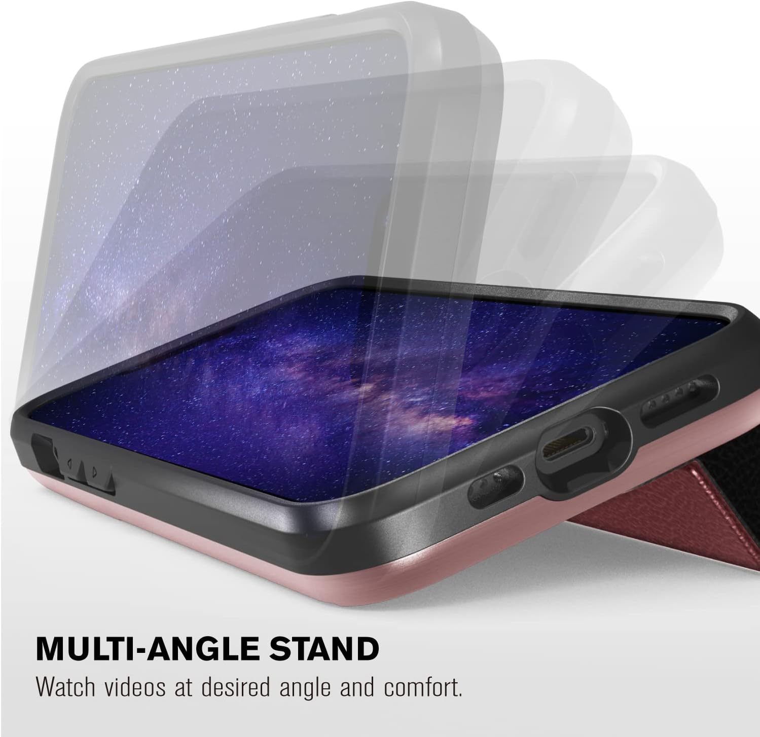 VENA vCommute Wallet Case Compatible with Apple iPhone 14 (6.1"-inch), (Military Grade Drop Protection) Flip Leather Cover Card Slot Holder with Kickstand - Red