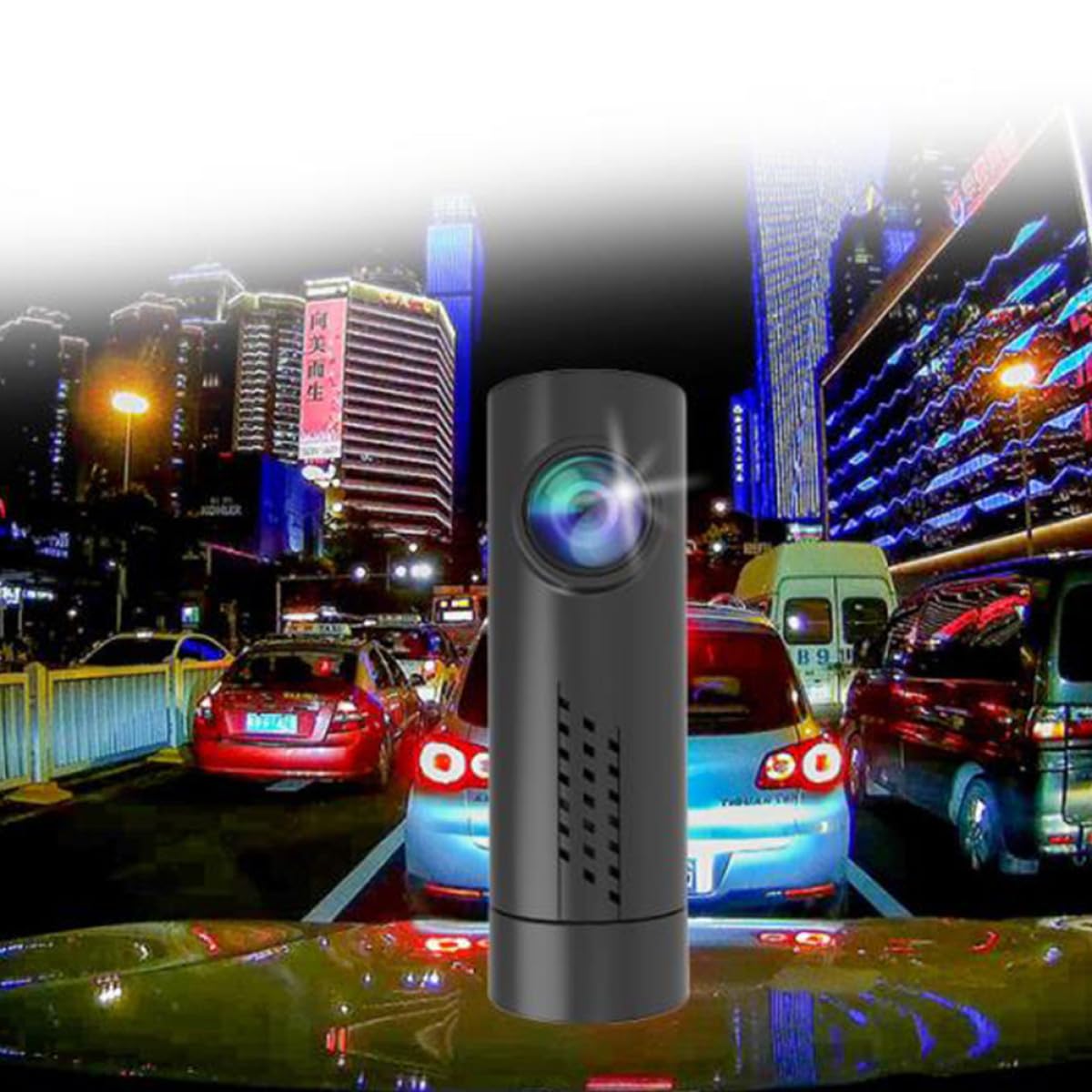 SEWACC Cámara Dvr para Coche Mini Inalámbrica 1080p Monitor de Aparcamiento y Lente de Vidrio 6 Capas para Grabación de Conducción Segura
