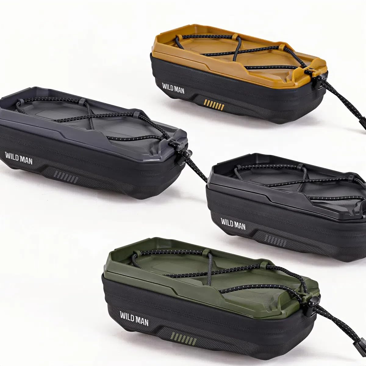WILD MAN Borsa da manubrio per bicicletta, borsa per bicicletta, custodia anteriore con supporto per telefono, compatibile con telefoni sotto i 6,8 pollici (GX330, grigio)