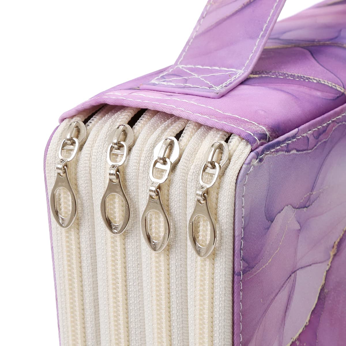 Lbxgap Étui Portable coloré, Marbre foncé Violet, 200, 200 Pistes
