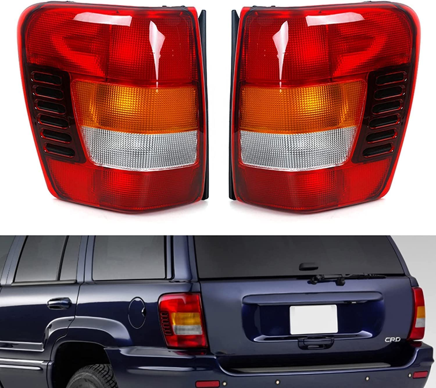 Gruppo Ottico Fanale Posteriore VIDARR Con Lampadina Per Jeep Grand Cherokee WJ (1999-2004) - Sostituzione 4676589, 88860570