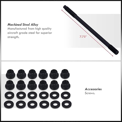 Miniatura 2 de AJP Distribuidores Reemplazo JDM Performance Upgrade 12 piezas Kit de tuerca de perno de cabeza de cilindro para Impreza WRX STI Baja Legacy