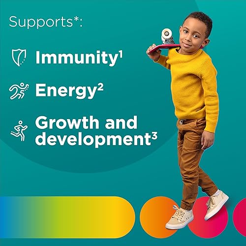 Miniatura 2 de Centrum Gomitas multivitamínicas para niños, ponche tropical, hechas con sabores naturales, 110 unidades, suministro para 110 días