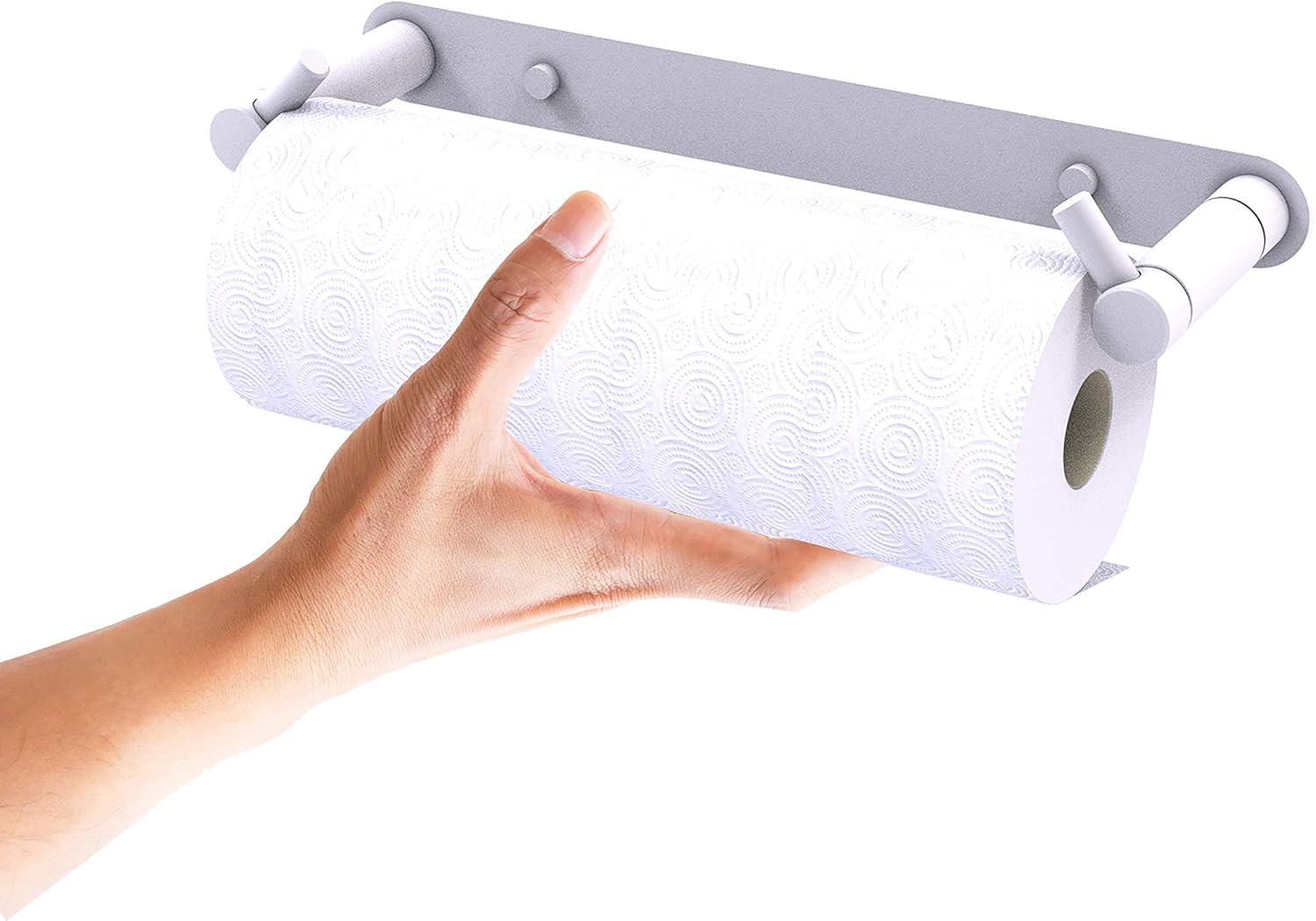 Allied Brass Fresno Collection Wall Mounted Rollerless Paper Towel Holder, Matte White