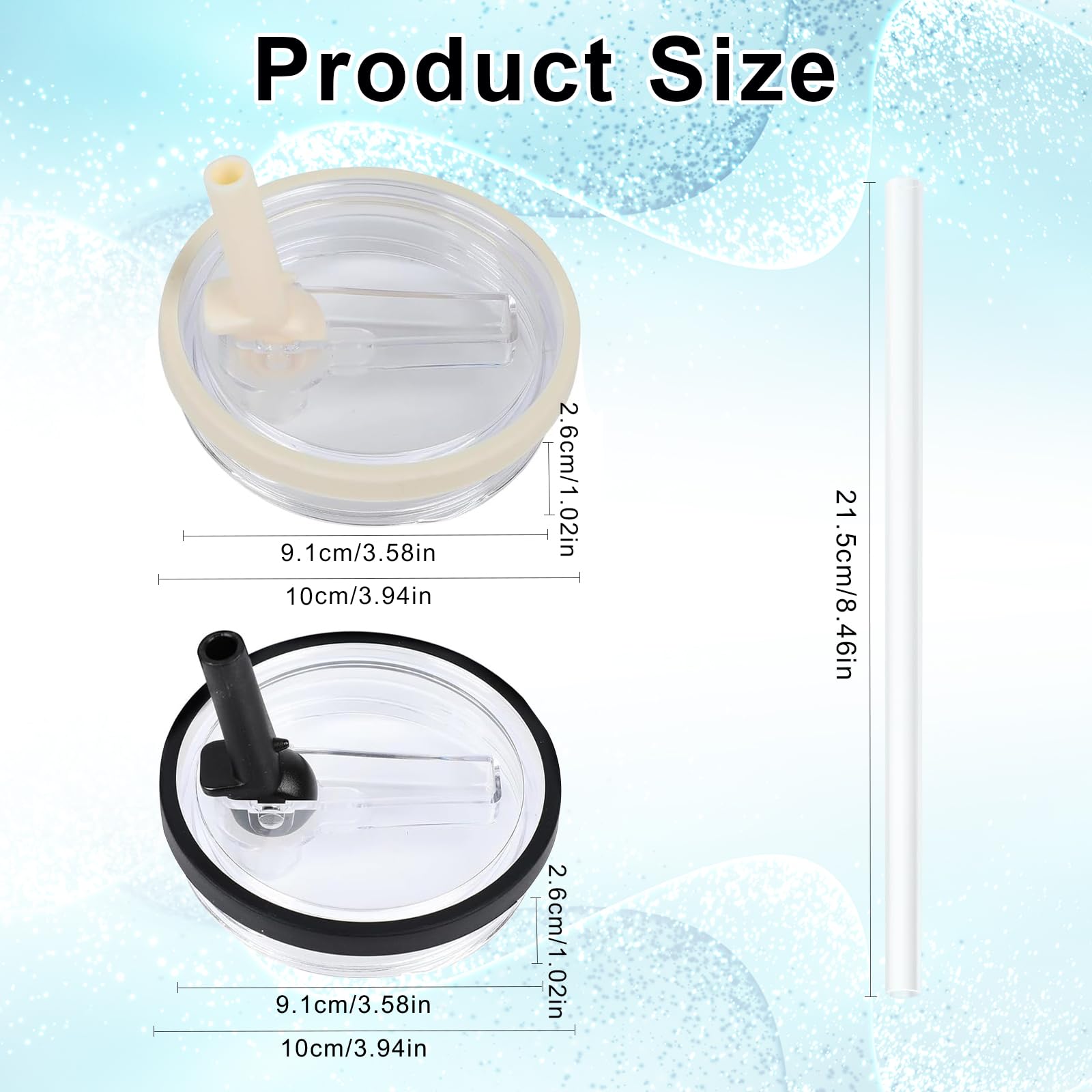 Couvercle Anti-déversement Pour Tasse De Voyage 887ml/591ml - Transparent, Remplaçable, Compatible Paille