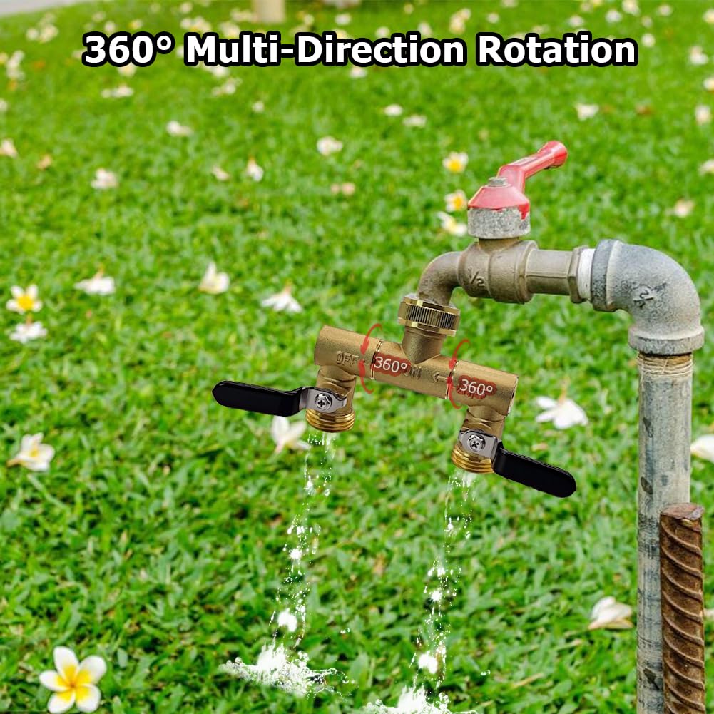 Via girevole del separatore 2 del tubo flessibile del giardino 360°