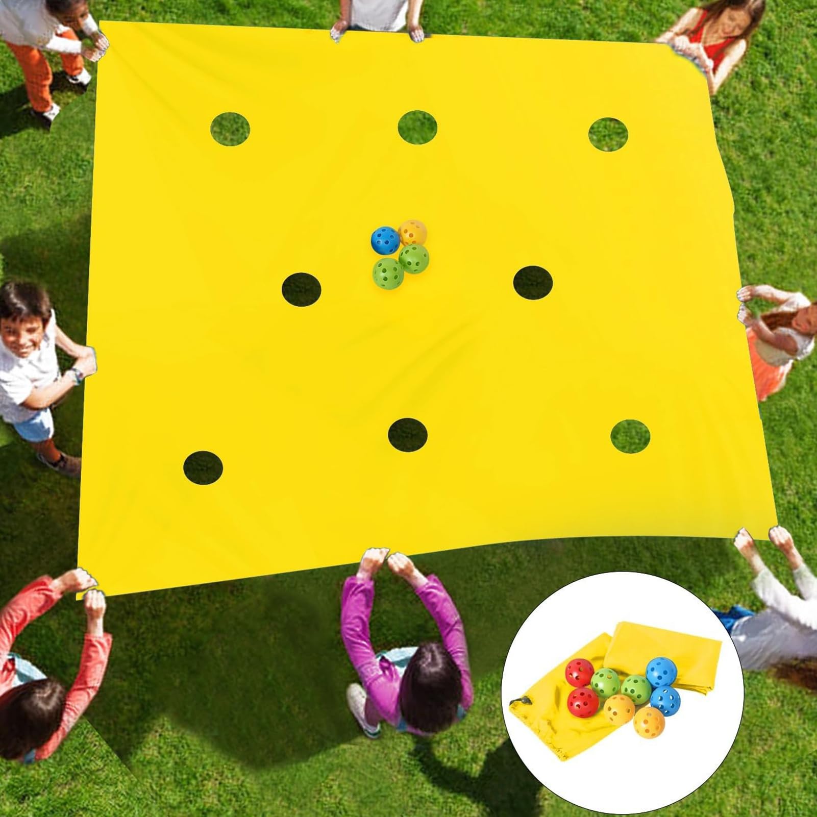 Lochplane Teamspiel – Interaktives Gruppentraining mit Ball Hollow, Outdoor-Kooperationsspiel für Kinder und Erwachsene | Lernspaß für die Escu-Arbeit