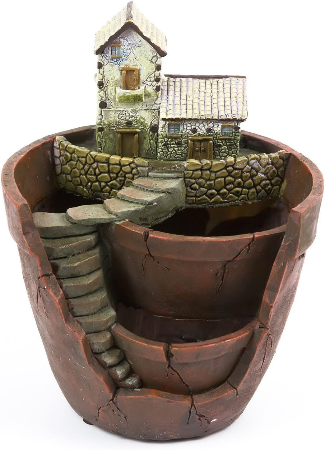 Garden Pastoral Flowerpot Combination Resin Succulent Plant Pot (House)