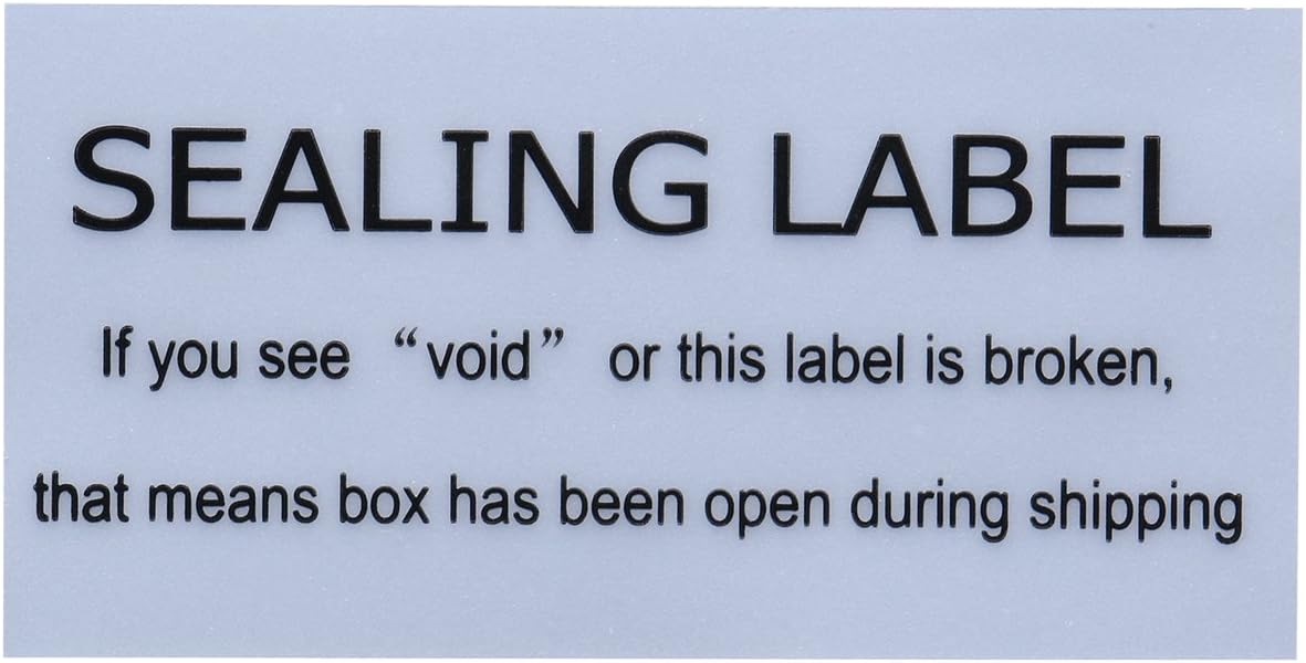 Tamper evident matte Silver security stickers, QTY1000 42CM, packing label,Security Warranty Void Sticker ,sealing label,void label