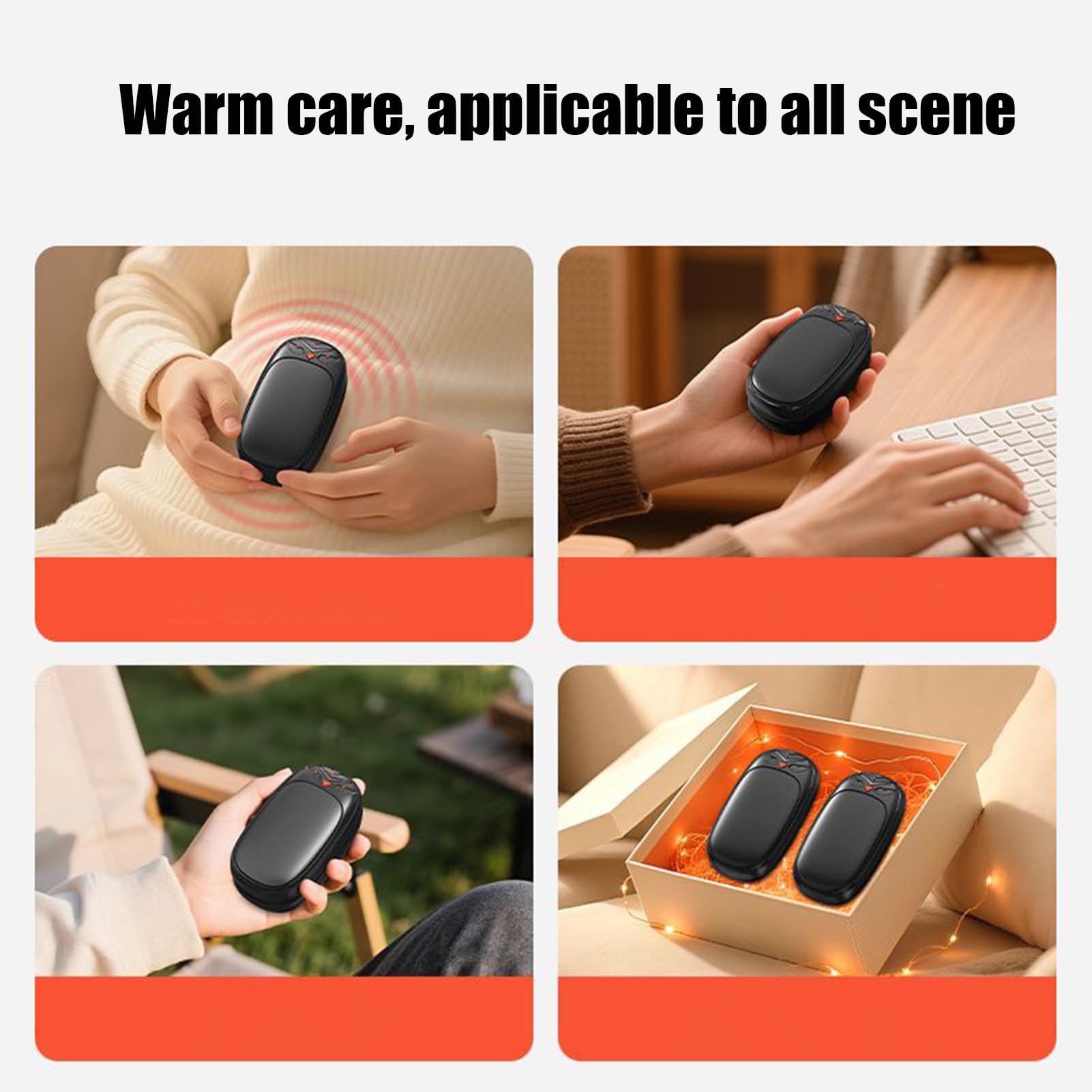Scaldamani Elettrico Da 5W Con 3 Livelli Scaldamani da Viaggio | 1 Coppia Dispositivo Magnetico per Escursionismo Outdoor Inverno Casa Camp Sport