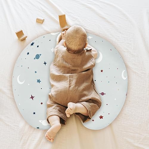 Miniatura 7 de Funda de almohada de lactancia, fundas de lactancia extraíbles para almohadas de lactancia, ajuste elástico y suave para bebés, niñas y niños recién