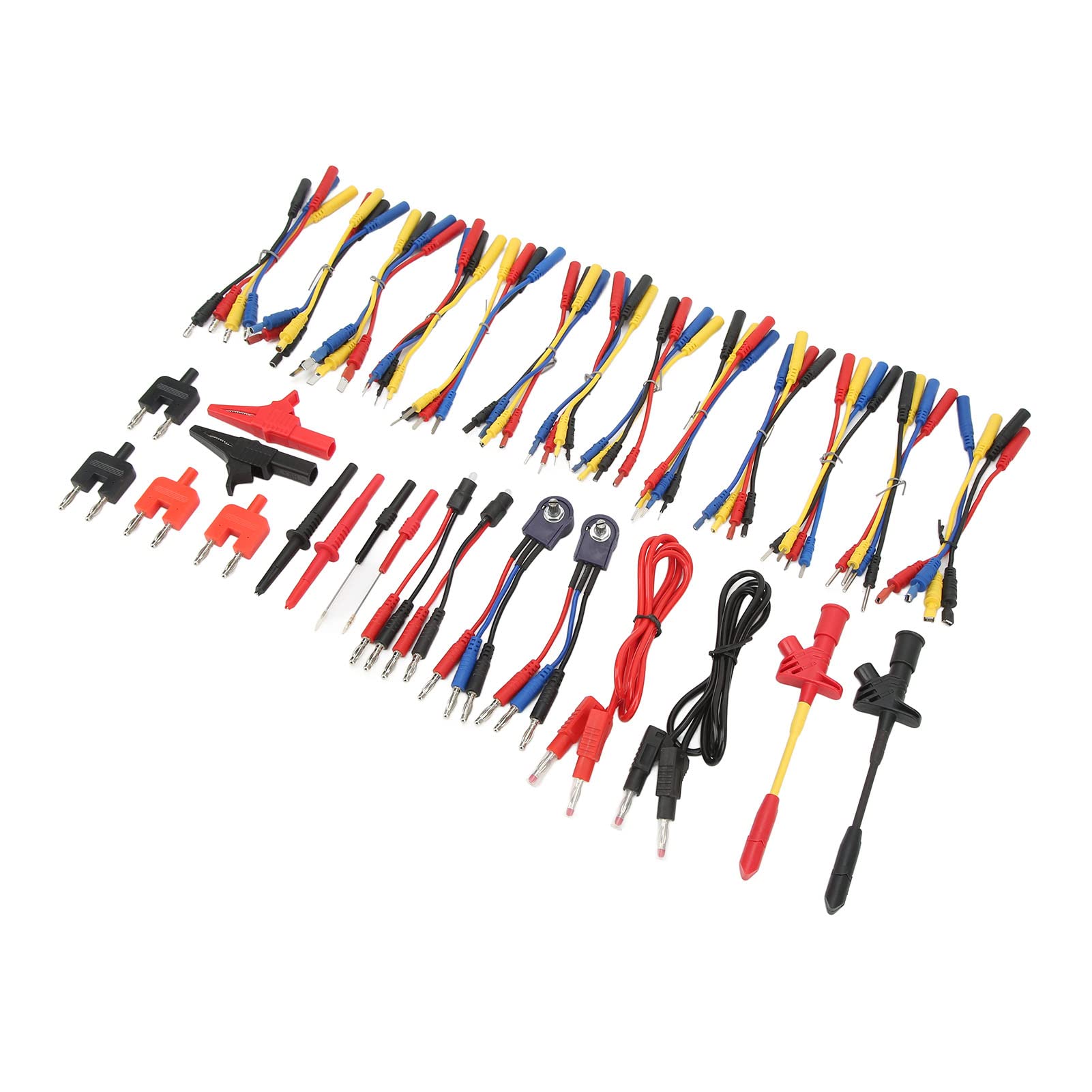 Yctze Kfz-Schaltkreis-Messleitungen-Set, Professionelles Multimeter, Elektrische Tester, Diagnosewerkzeuge, Auto-Kabelverbinder, Adapterkabel mit Tragetasche für Europäische,