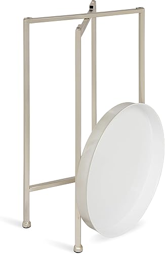 Miniatura 84 de Kate and Laurel Celia - Mesa redonda plegable de metal, negro con base dorada Dorado/Negro,Dorado/blanco,Negro -,Negro/Oro,Negro /Gris,Negro,