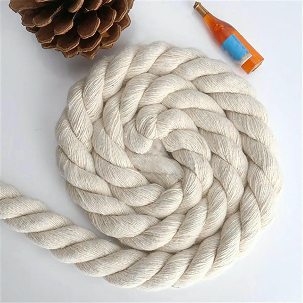 Cordón de macramé, cordón trenzado, cordón de macramé, cordón trenzado de algodón for manualidades DIY, varios tamaños(10mm 10meter)