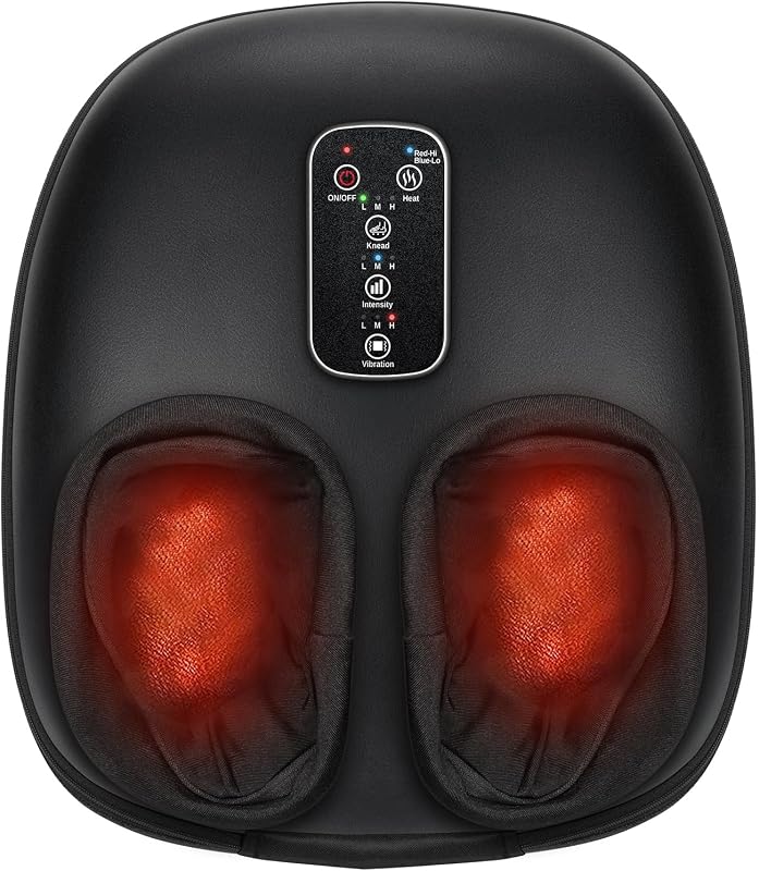 cotsoco Foot Massager Machine with Heat Shiatsu Foot Massager for Plantar Fasciitis Birthday Gifts for Women Men Mom Dad Deep Kneading Electric Massager Improve Blood Circulation Relax Size up to 13"