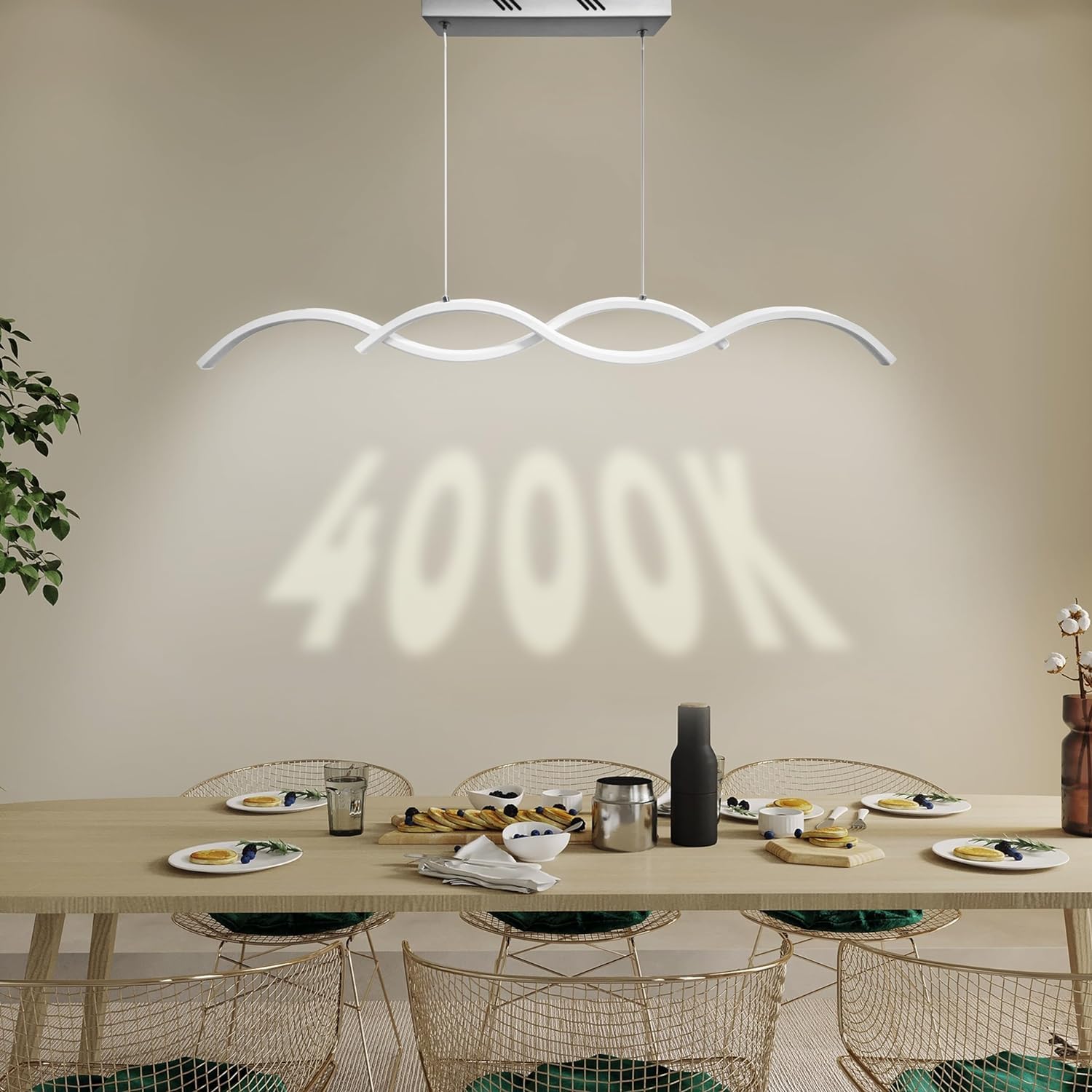 MAKA Lampadario a Sospensione Moderno | Lampadario LED Soffitto per Soggiorno, Cucina, Camera da Letto | Luce Naturale 4000K | Lampada Sospesa | 25W | Alluminio 90x5x90 cm