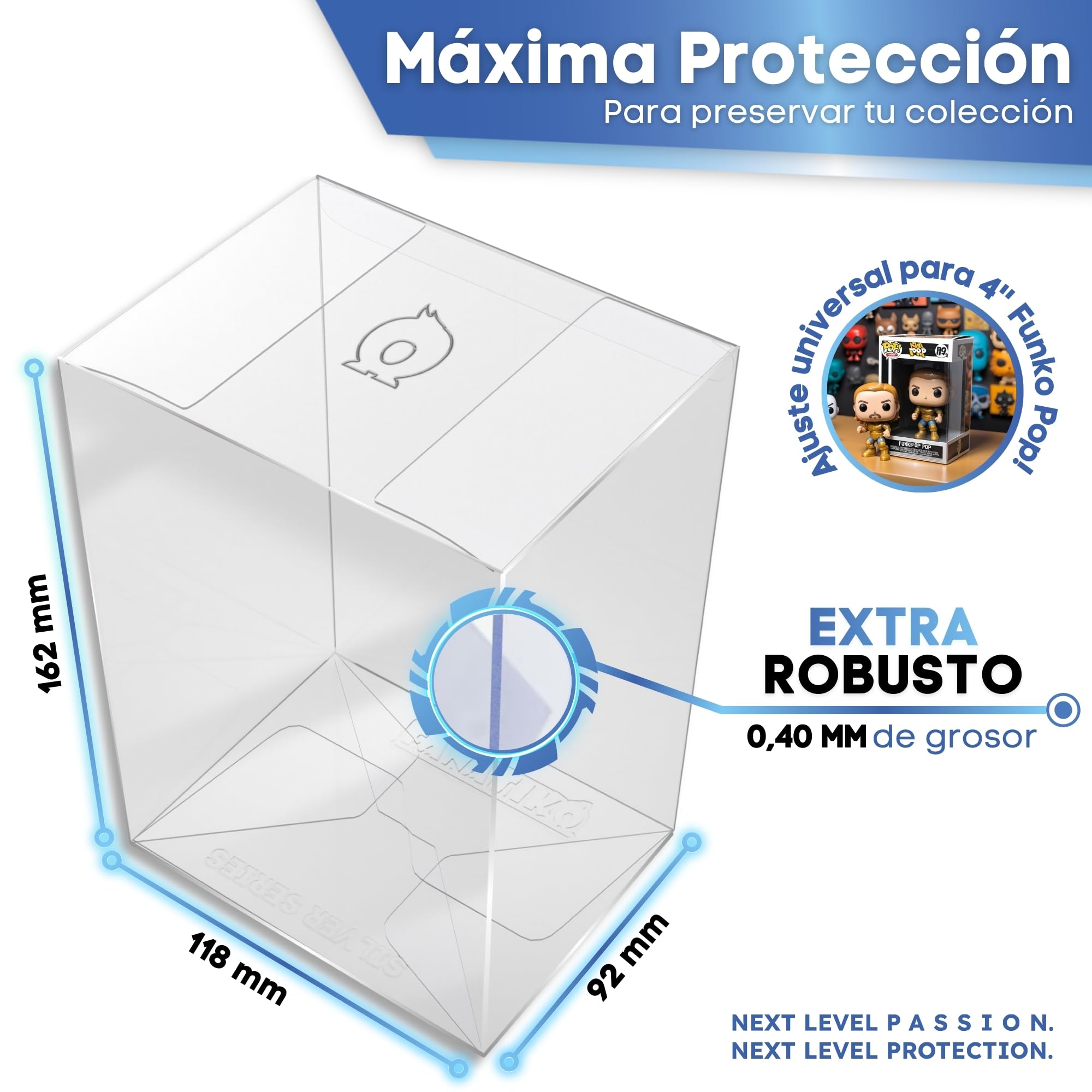 Pack de 50 Protectores Silver para Funko Pop 4" – Funda Funko Pop de 0,4 mm de Grosor – Mantén tu Colección Impecable con tu Protector con Film Antiarañazos