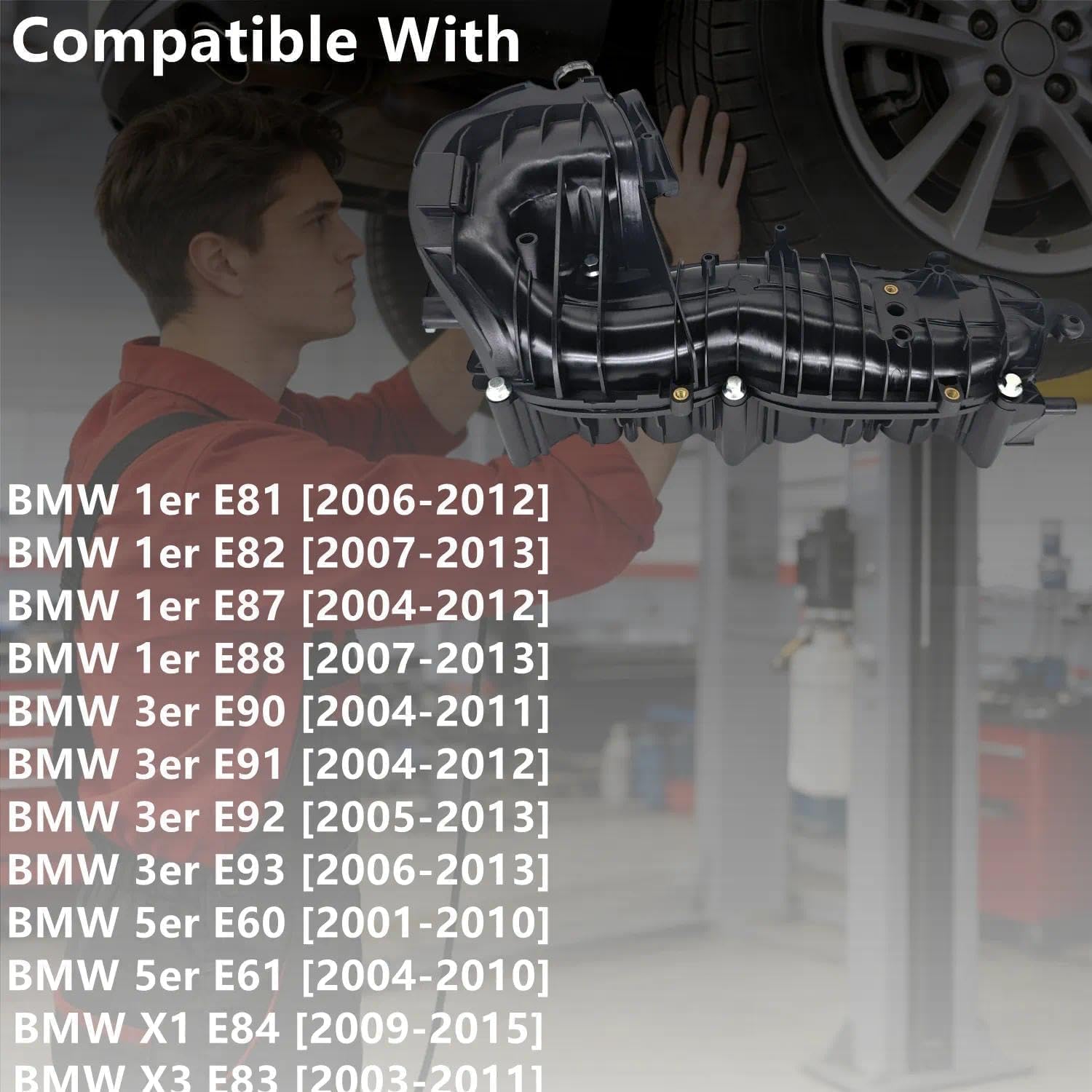 Ansaugkrümmer Ansaugbrücke Kompatibel Mit BMW 1er E81 E87 E88 E82 3er E90 E91 E92 E93 5er E60 E61 120d 118d 320d 520d E83 E84 X1 X3 11618507239