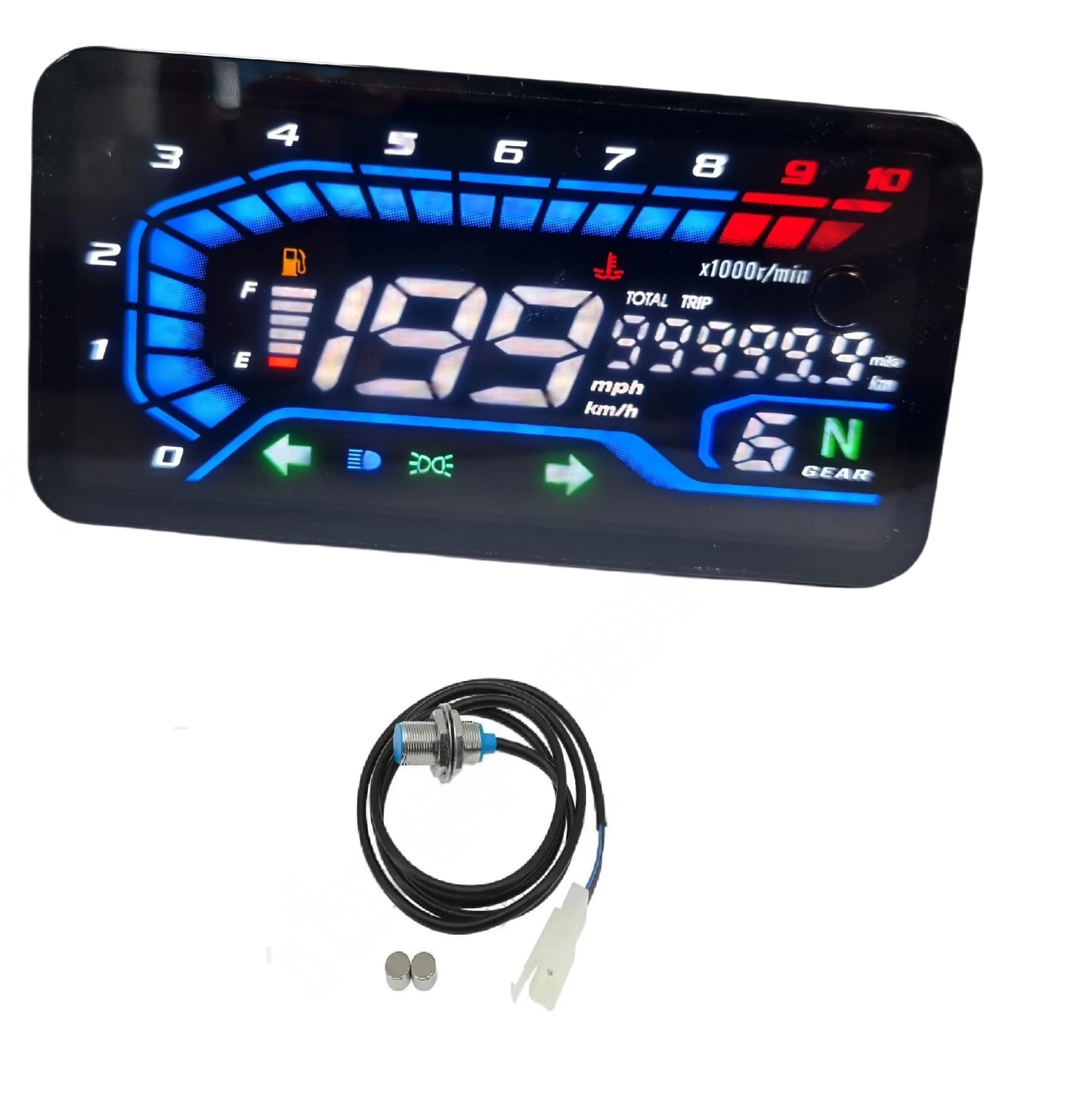 Miernika Motocykla instrumenty Uniwersalny 12V LED wodoodporny cyfrowy prędkościomierz motocyklowy RPM zmodyfikuj panel cyfrowy miernik