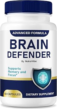 Brain Defender - مكمل دعم الدماغ والذاكرة، حبوب BrainDefender للتركيز والأداء الدائم، مكونات طبيعية بالكامل، سهلة البلع، مراجعات احترافية، 60 كبسولة