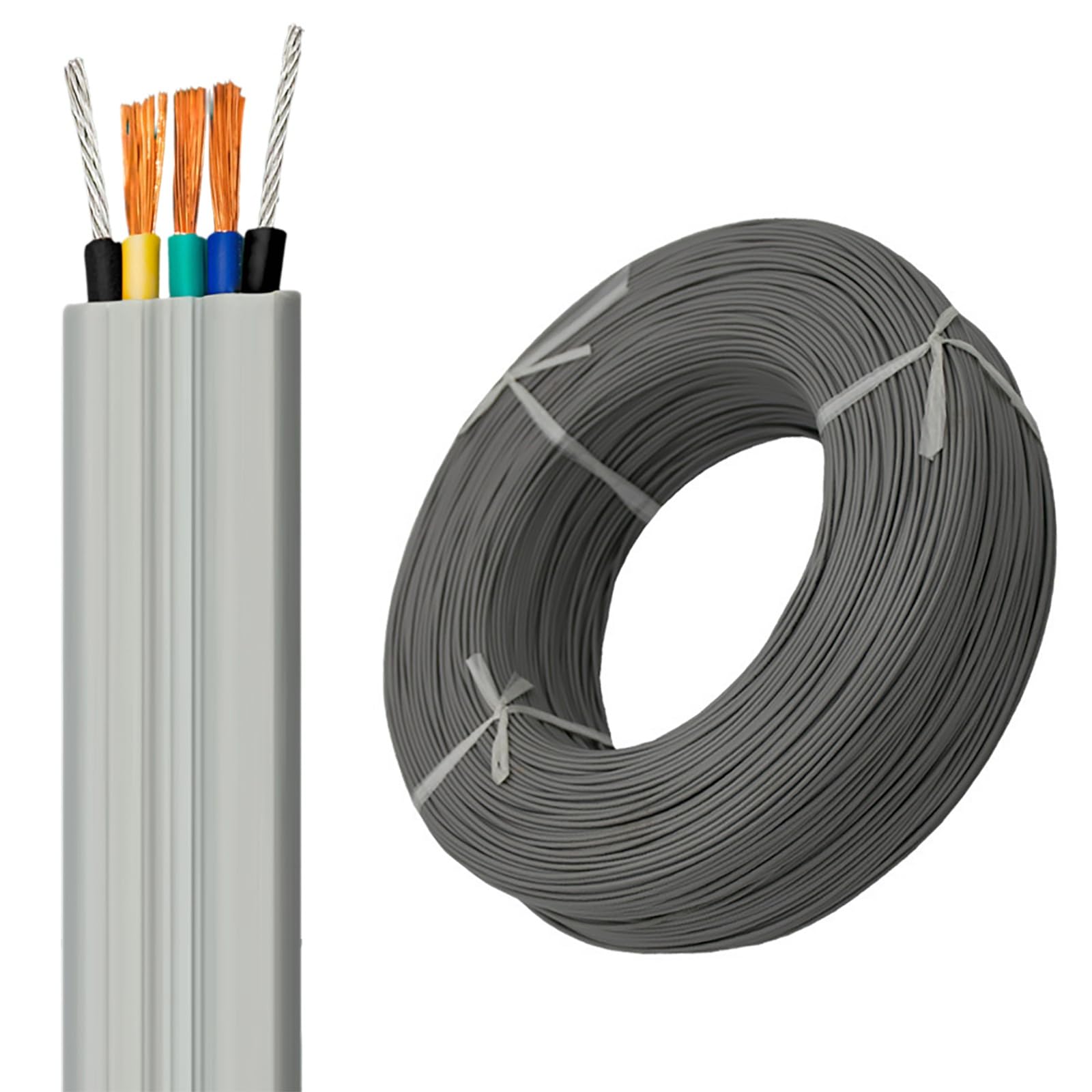 Cable plano TVVBG de alta resistencia con doble alambre de acero
