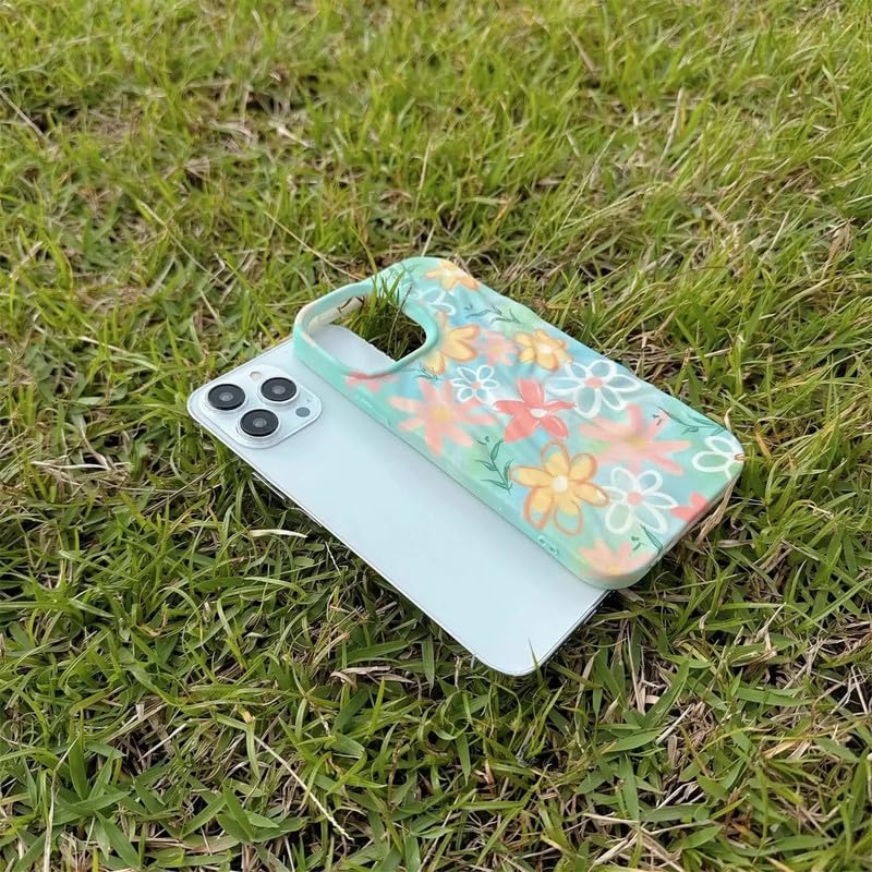 Image of COVERLY for iPhone 15 Plus 3D Trendy Rainbow Flower Phone Case,Premium Texture Luxury Retro Cute Multi Color Artistic Cool Design -Aesthetic Shades Heart Princess Cover for Apple iPhone 15 Plus