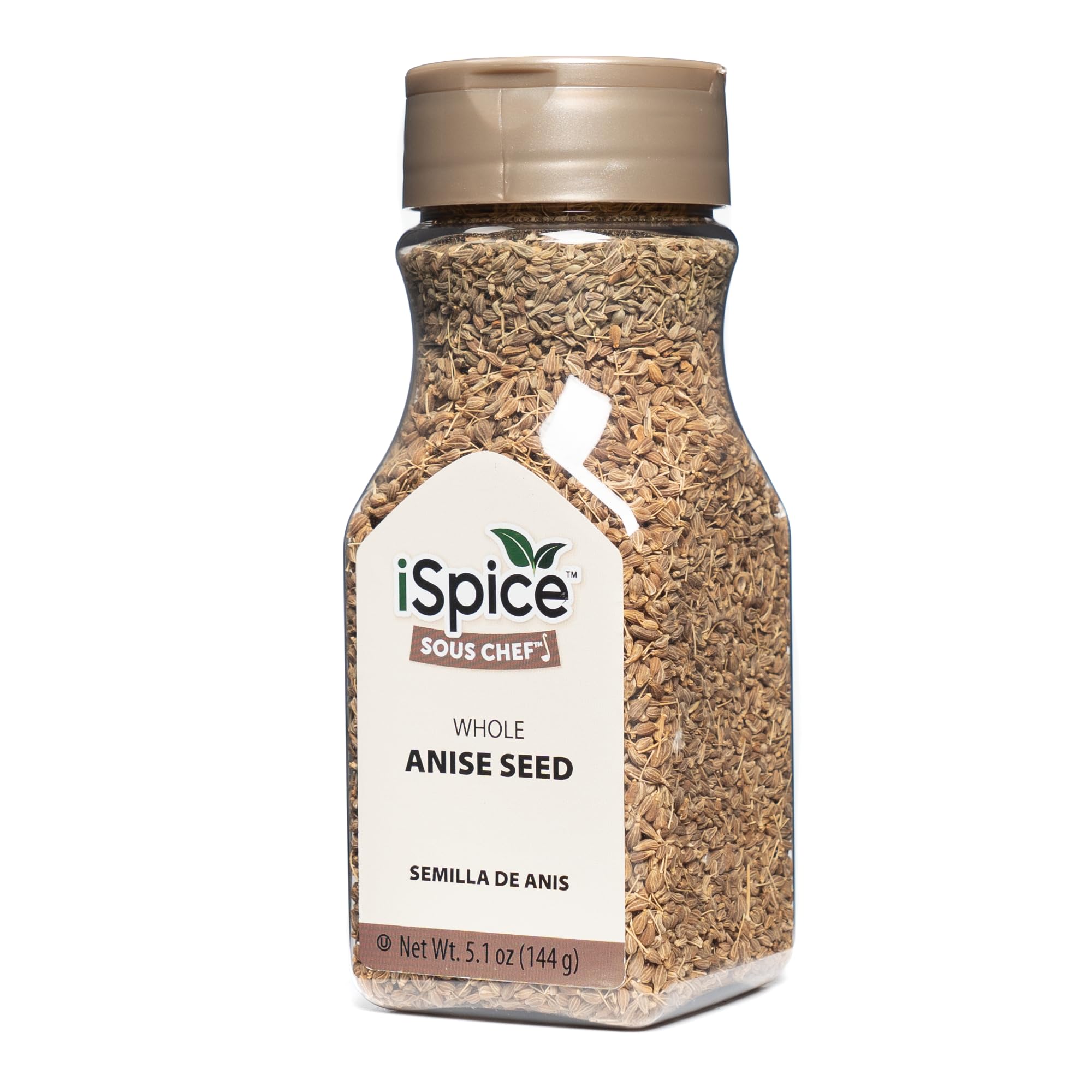 iSpice - Anise Seed Whole, Anise Seeds for Baking Cooking and Tea, 5.1oz (144g)