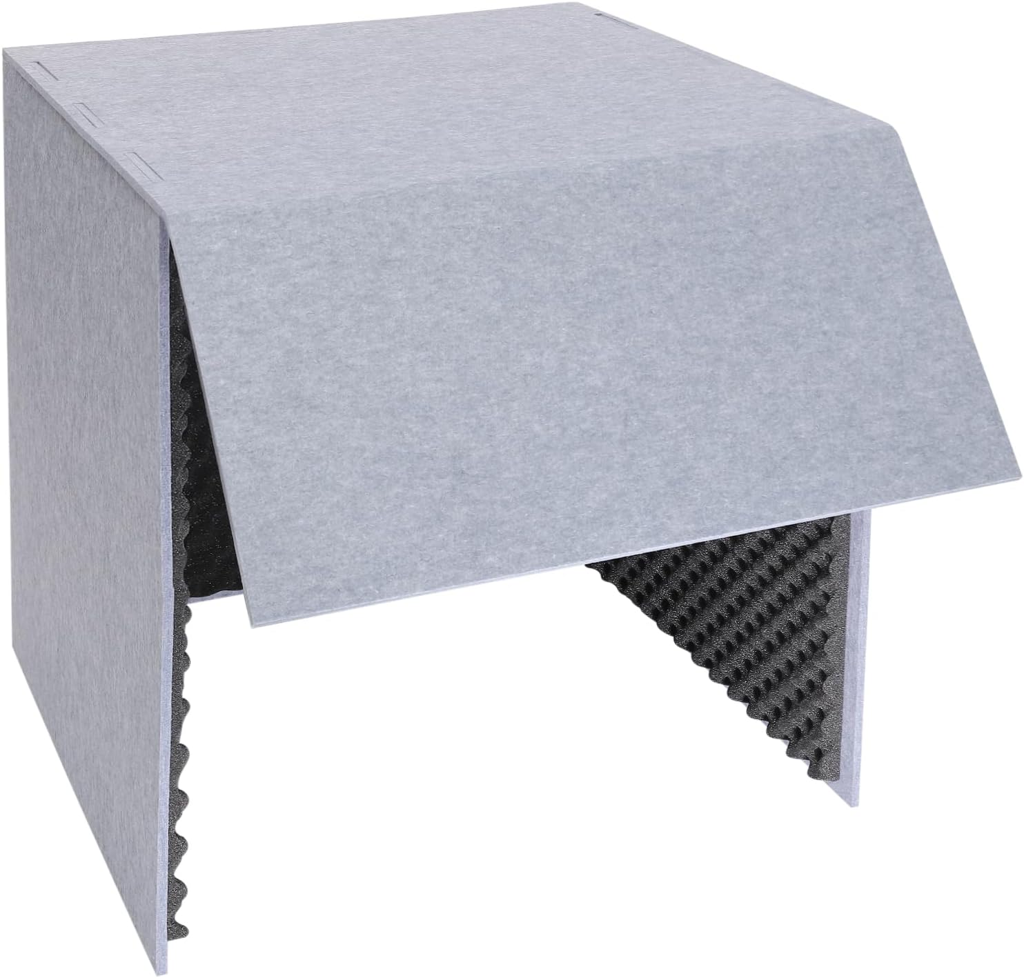 31.4 x 31.4 x 31.4 Inch Desktop Soundproof Cover, Sound Proof Box Cover, Portable Vocal Recording Booth for Home Studio, Vocal Absorbing Shield Microphone Isolation Booth Cube (Black)