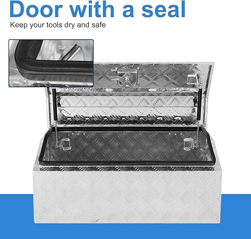 Miniatura 4 de EASYBERG Caja de herramientas de aluminio de 36 pulgadas, caja de herramientas de 5 bares, caja de herramientas de almacenamiento Orgainzer con