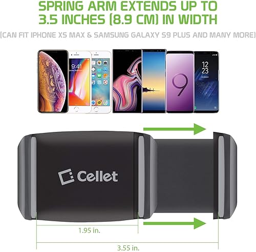 Miniatura 6 de Soporte de teléfono para automóvil, tablero de instrumentos, soporte para teléfono celular, soporte de clip compatible con iPhone, teléfonos