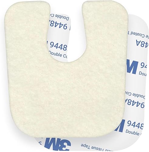 Miniatura 7 de Paquete de 24 almohadillas de fieltro en forma de U, 18 de pulgada de grosor, protección y alivio eficaz de callos, ideal para dolor de pies,