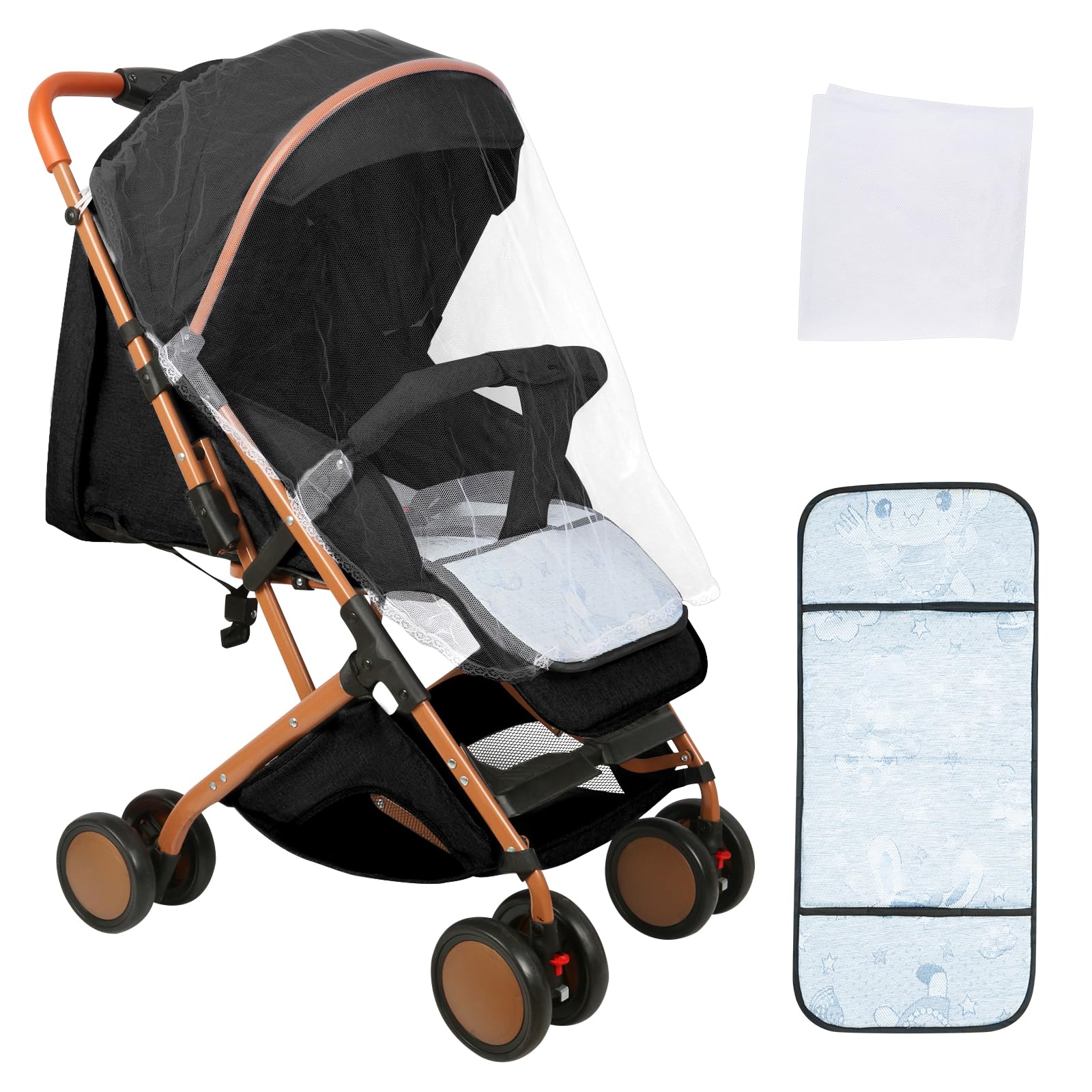 Oxford Baby Kinderwagen,Reisebuggy,Kinderwagen,0–4 Jahre,bis 22 kg,kompakt zusammenklappbar, Geräumiger Sitz,3 Liegepositionen,10 kg großen Aufbewahrungskorb,schnell zusammenklappbar (B-Schwarz)